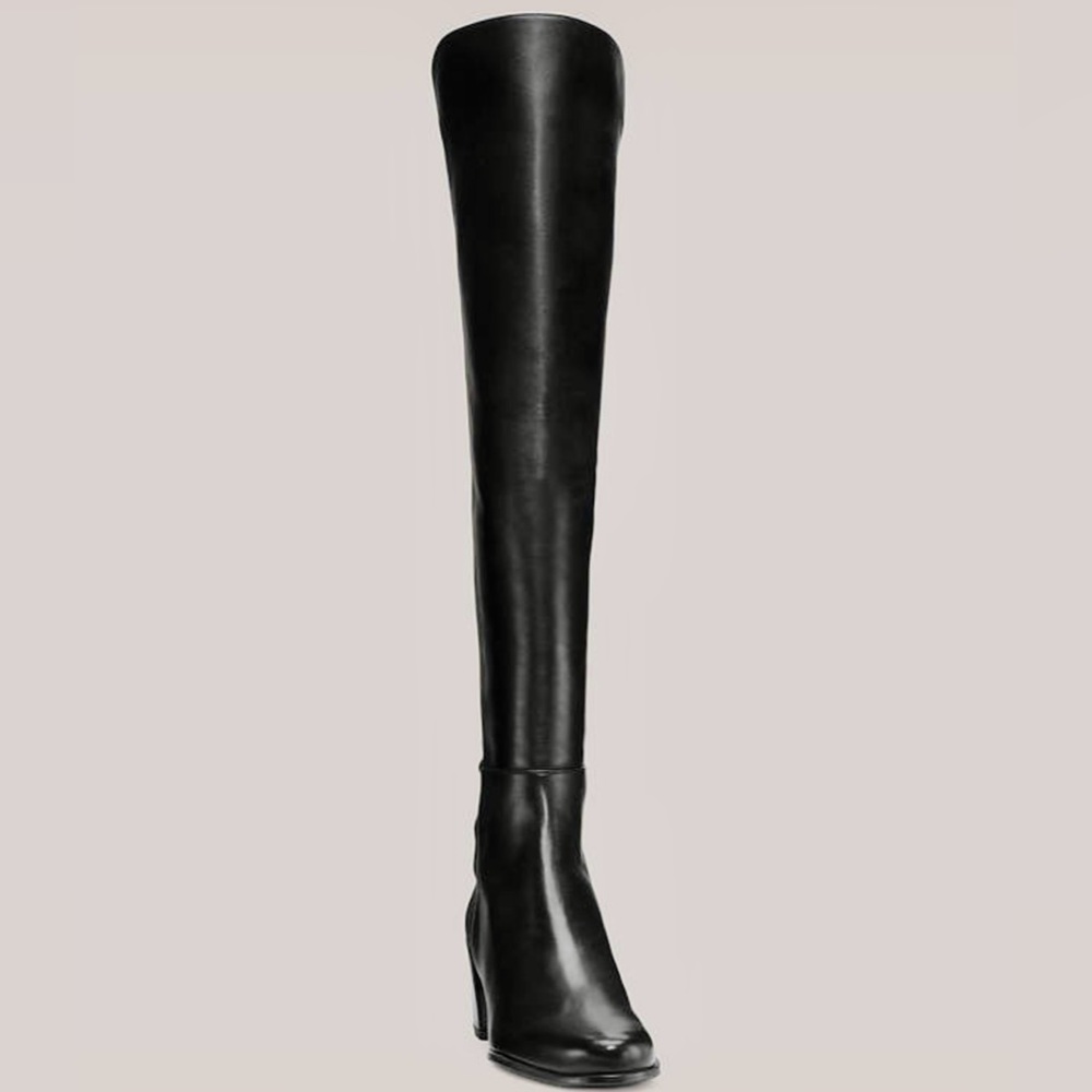 Stewart Weitzman, OTK, City Block Boot, Color: Black, Size 7.5 - Picture 2 of 12
